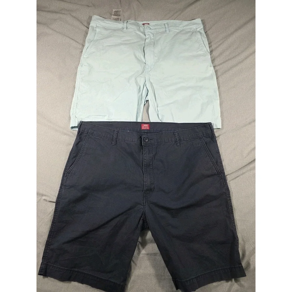 Lot of 2 Levi's XX Chino Standard Tapered Stretch‎ Shorts  Blue Mens 40